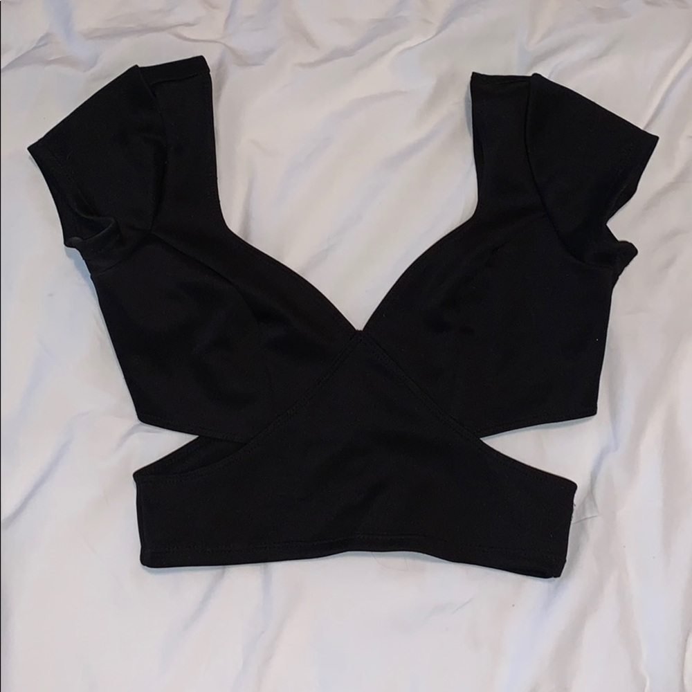 Nasty gal black crop top